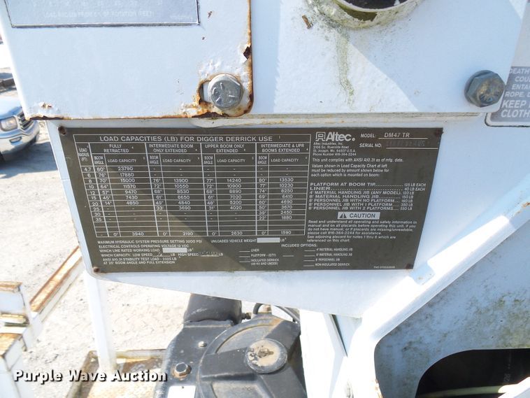 image for item DI0658 2007 International 7400 digger derrick truck