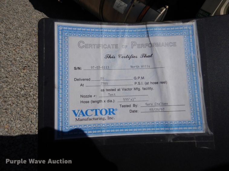 image for item EK9056 1997 Ford L8501 sewer rodder truck