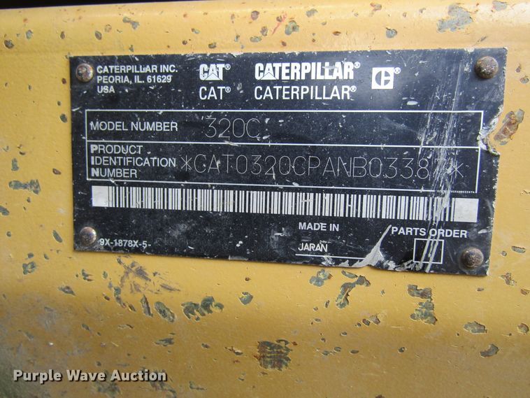 image for item FD9279 2003 Caterpillar 320CL excavator