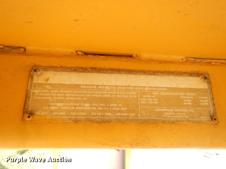 image for item FG9769 1983 Caterpillar D6D dozer