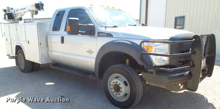 image for item GC9013 2013 Ford F450 Super Duty SuperCab utility truck with crane