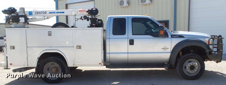 image for item GC9013 2013 Ford F450 Super Duty SuperCab utility truck with crane