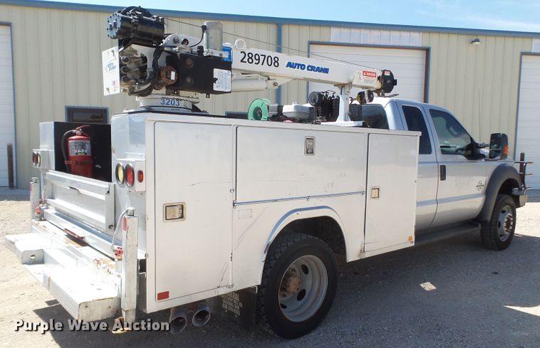 image for item GC9013 2013 Ford F450 Super Duty SuperCab utility truck with crane