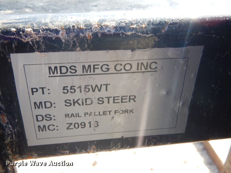 image for item GH9595 MDS skid steer pallet forks