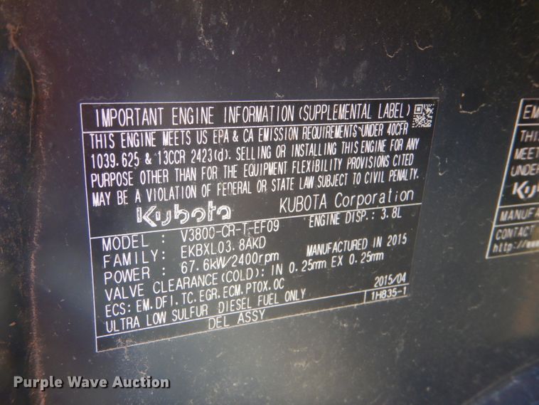 image for item GH9601 2015 Kubota SVL90-2 skid steer