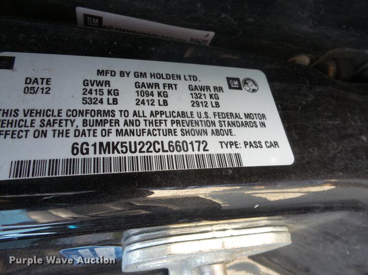 image for item DE2380 2012 Chevrolet Caprice Police