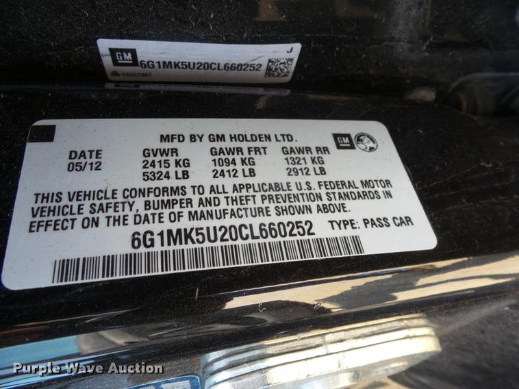 image for item DE2381 2012 Chevrolet Caprice Police