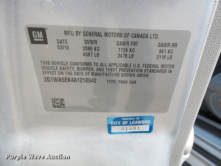 image for item DE2383 2010 Chevrolet Impala