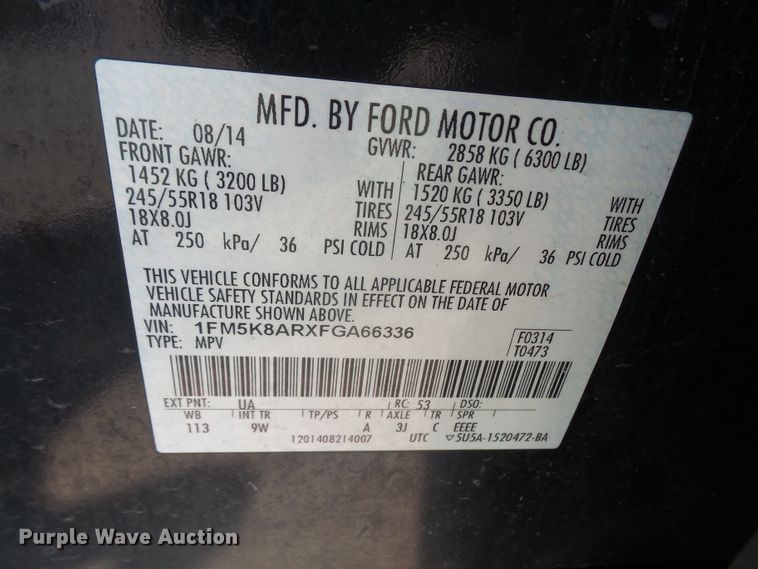 image for item DE2384 2015 Ford Explorer Police SUV