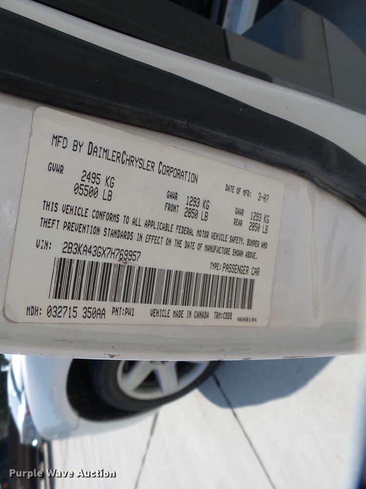 image for item DE7971 2007 Dodge Charger