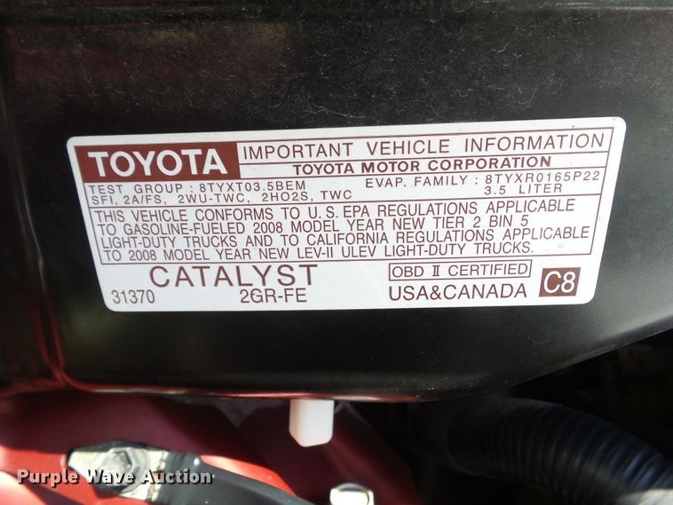 image for item DF0799 2008 Toyota Sienna LE van