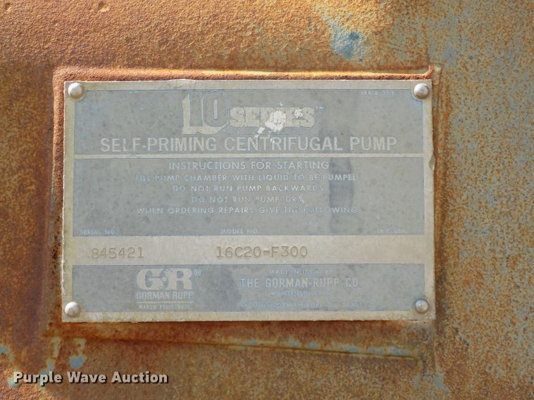 image for item DG2432 Gorman Rupp 16C20-F300 centrifugal pump