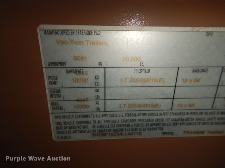 image for item DG4852 2004 Vactron VT-19 tank trailer