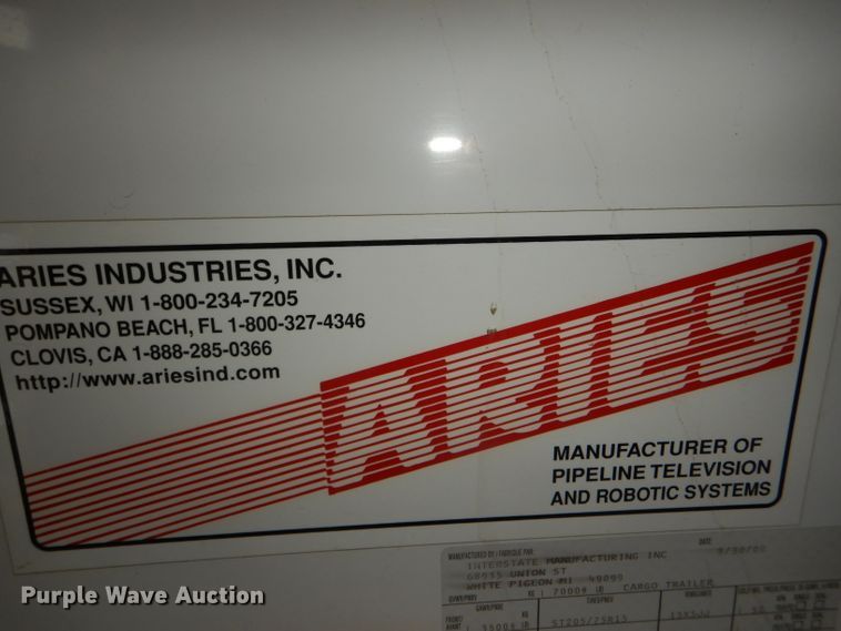 image for item DG4853 2001 Interstate sewer camera system trailer