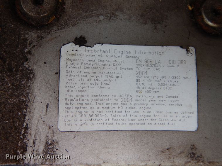 image for item DH2051 2002 Freightliner FL70 dump truck