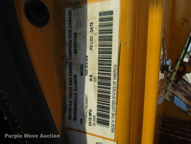 image for item DH2561 2009 International 7500 dump truck