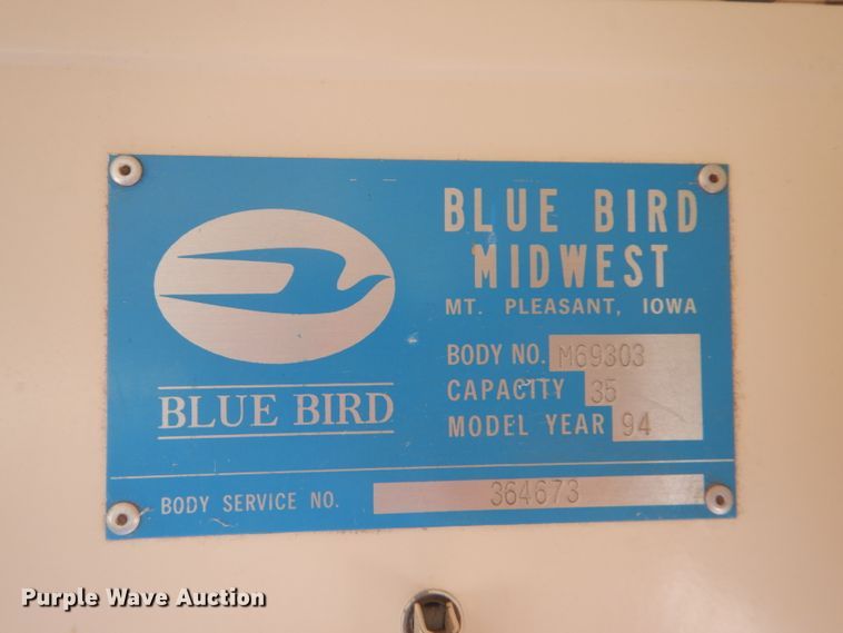 image for item FG9814 1994 Chevrolet Blue Bird school bus