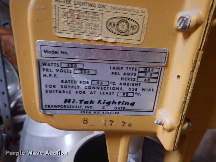 image for item FP9139 (18) Hi-Tek halide lights