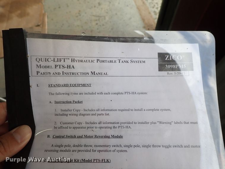 image for item GB9441 Quic-Lift tank system