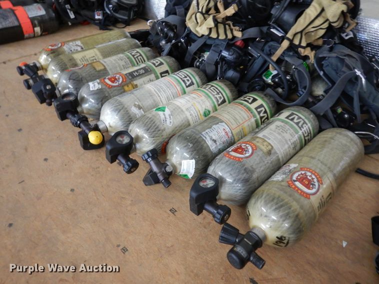 image for item GG9150 (9) MSA Firehawk packs/bottles