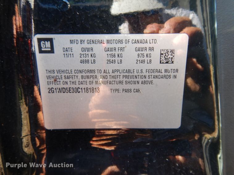 image for item GG9204 2012 Chevrolet Impala Police Cruiser