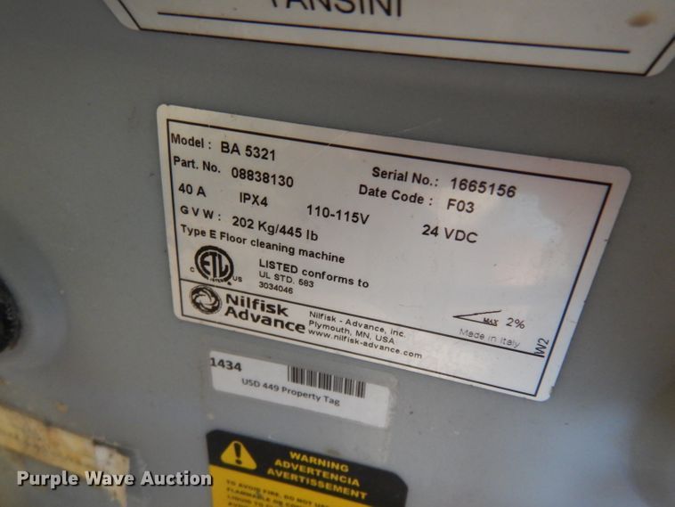 image for item GI9274 Advance BA5321 floor buffer