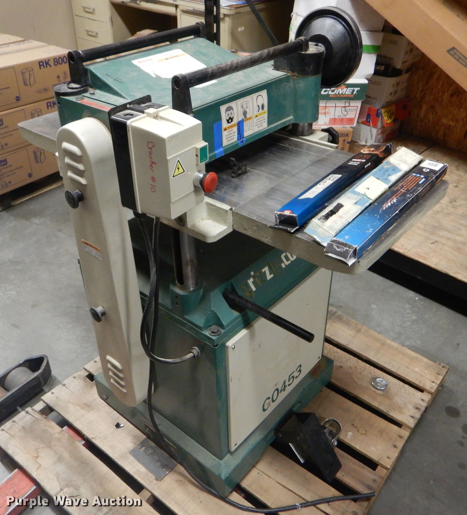 2006 Grizzly G0453 planer in Ellsworth , KS Item FG9828 sold Purple