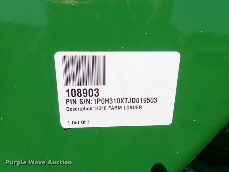 image for item DE0989 2014 John Deere 6105D MFWD tractor