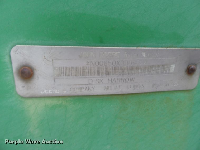 image for item DE7981 John Deere 650 tandem disk