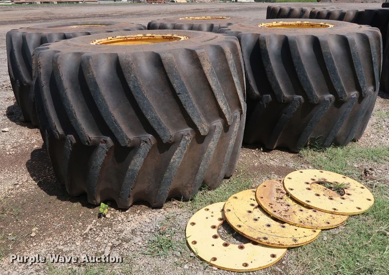 image for item DG4135 (4) Firestone Flotation 23DT 1250/45B32 tires and wheels
