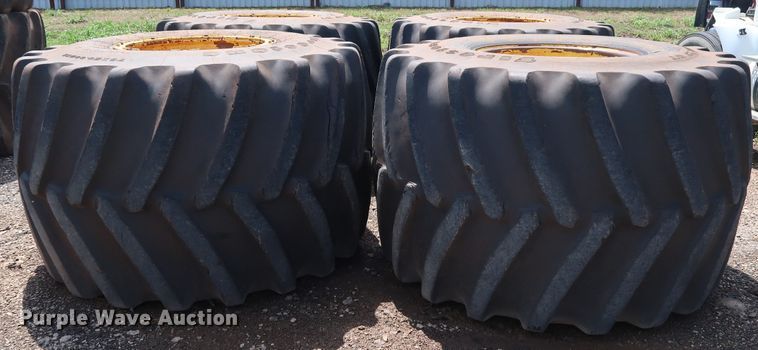 image for item DG4135 (4) Firestone Flotation 23DT 1250/45B32 tires and wheels