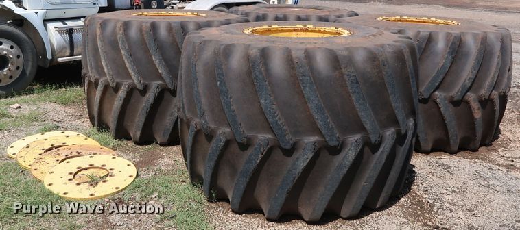 image for item DG4135 (4) Firestone Flotation 23DT 1250/45B32 tires and wheels