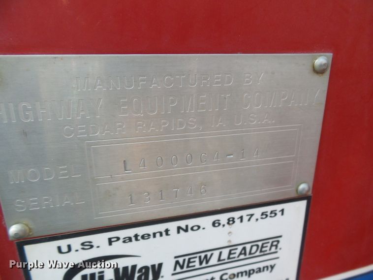 image for item DI0624 2010 Miller Atlas 3654 applicator with New Leader L4000G4 dry spreader bed