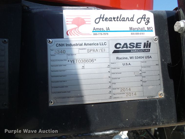 image for item DI0631 2014 Case IH Patriot 3340 sprayer