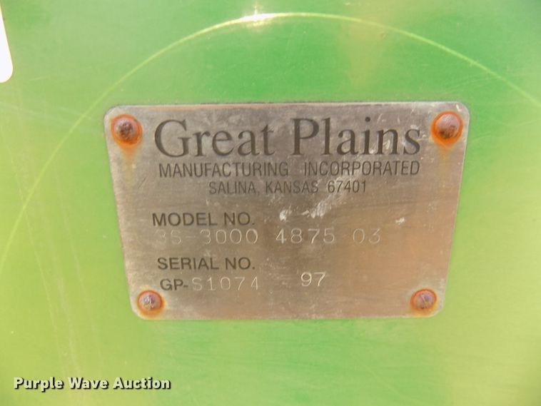 image for item FJ9290 Great Plains 3S3000 grain drill