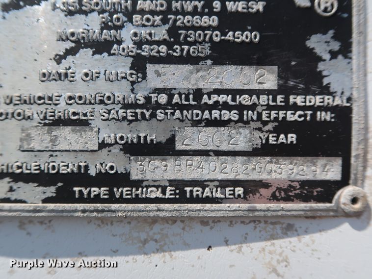 image for item DG4111 2002 Flowboy BD24 bottom dump trailer