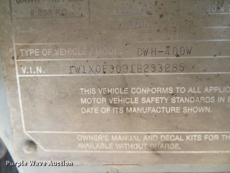 image for item DH1559 2001 Wilson DWH-400W walking floor trailer