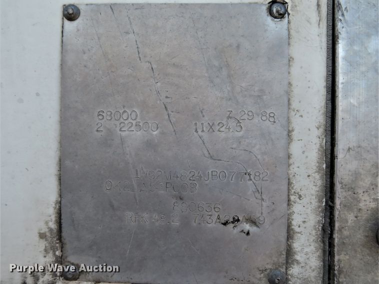 image for item DH1560 1988 Wilkens walking floor trailer