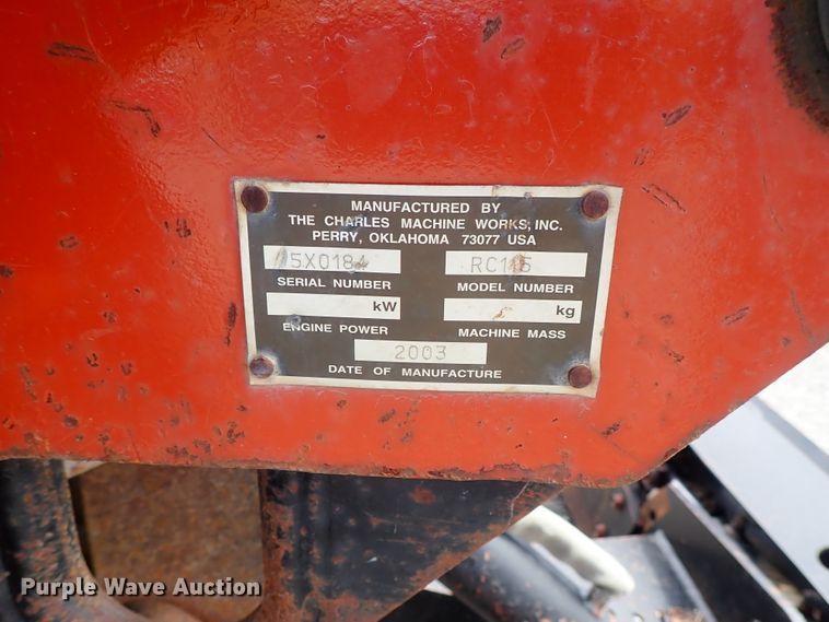 image for item DE1040 2007 Ditch Witch RT95 trencher