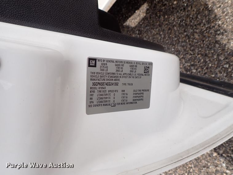 image for item DE1042 2012 Chevrolet Silverado 1500 Crew Cab pickup truck