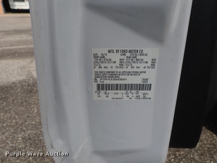 image for item DE1049 2014 Ford F150 pickup truck