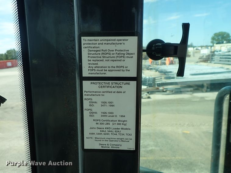 image for item DE1067 2005 John Deere 624J wheel loader