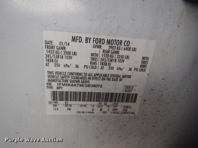 image for item DG4954 2014 Ford Explorer Police Interceptor SUV