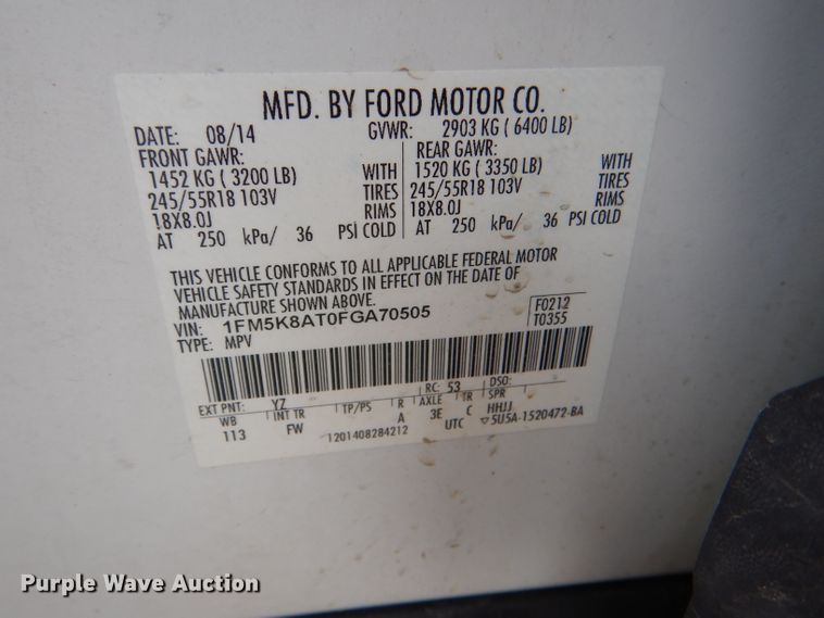 image for item DG4957 2015 Ford Explorer Police Interceptor SUV