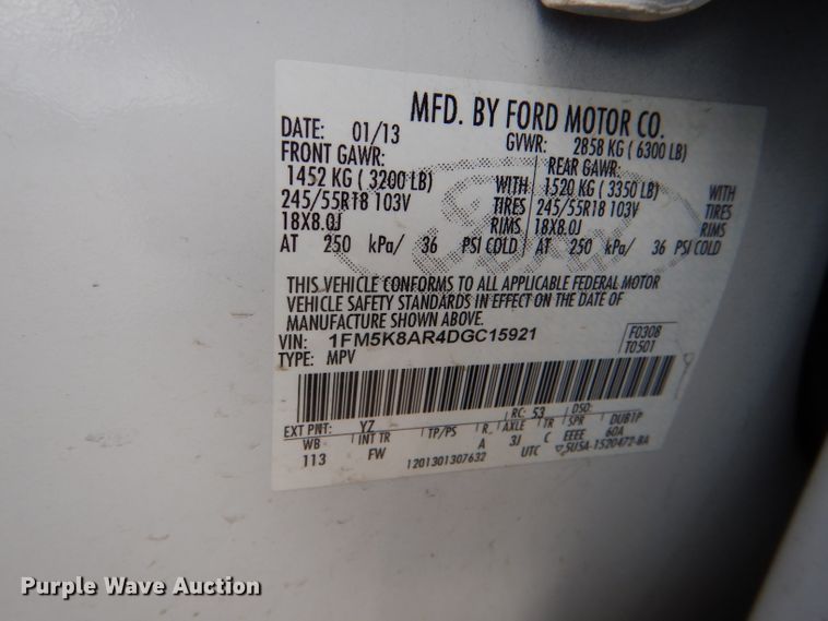 image for item DG4959 2013 Ford Explorer Police Interceptor SUV