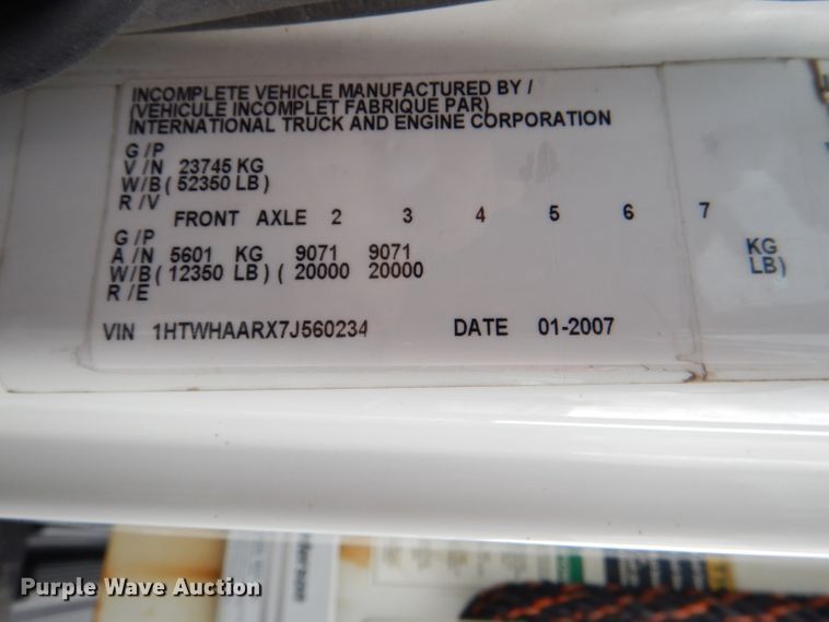 image for item DG4972 2007 International 7400 dump truck