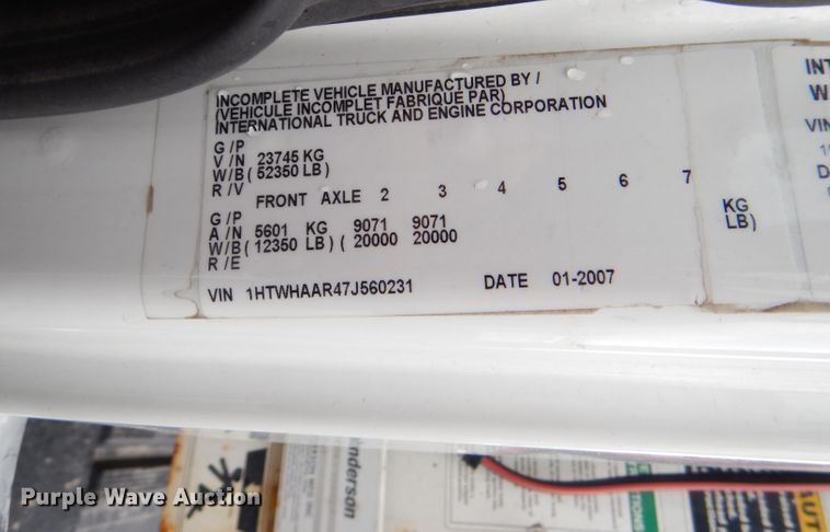 image for item DG4974 2007 International 7400 dump truck