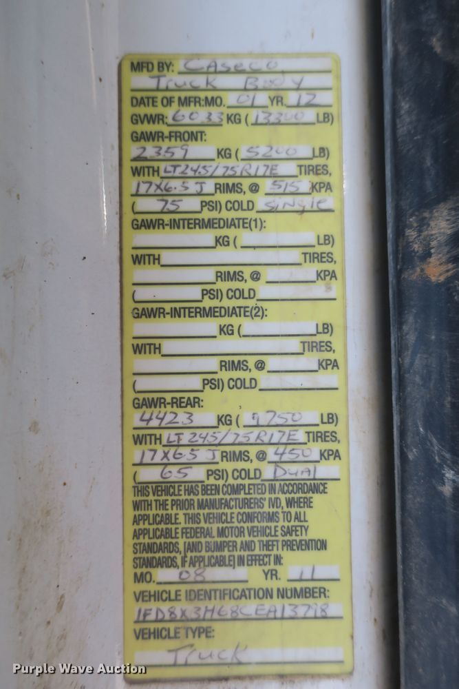 image for item DB10190 2012 Ford F350 Super Duty SuperCab utility bed pickup truck