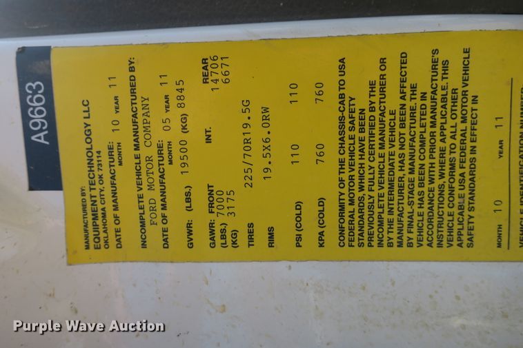 image for item DB10200 2011 Ford F550 truck cab and chassis