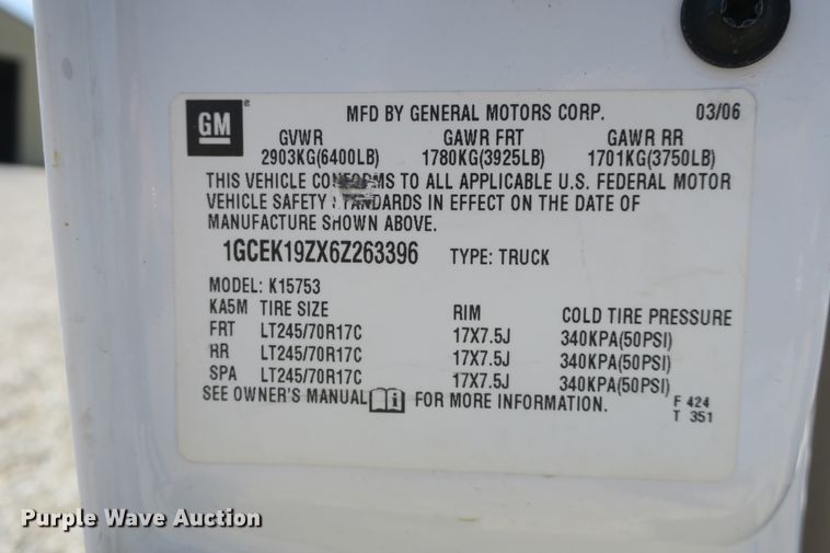 image for item DB10204 2006 Chevrolet Silverado 1500 Ext. Cab pickup truck